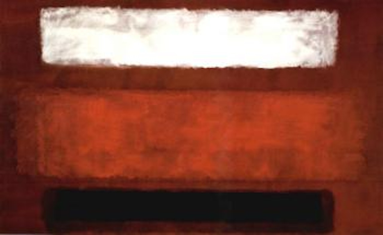 White and black on wine by Mark Rothko