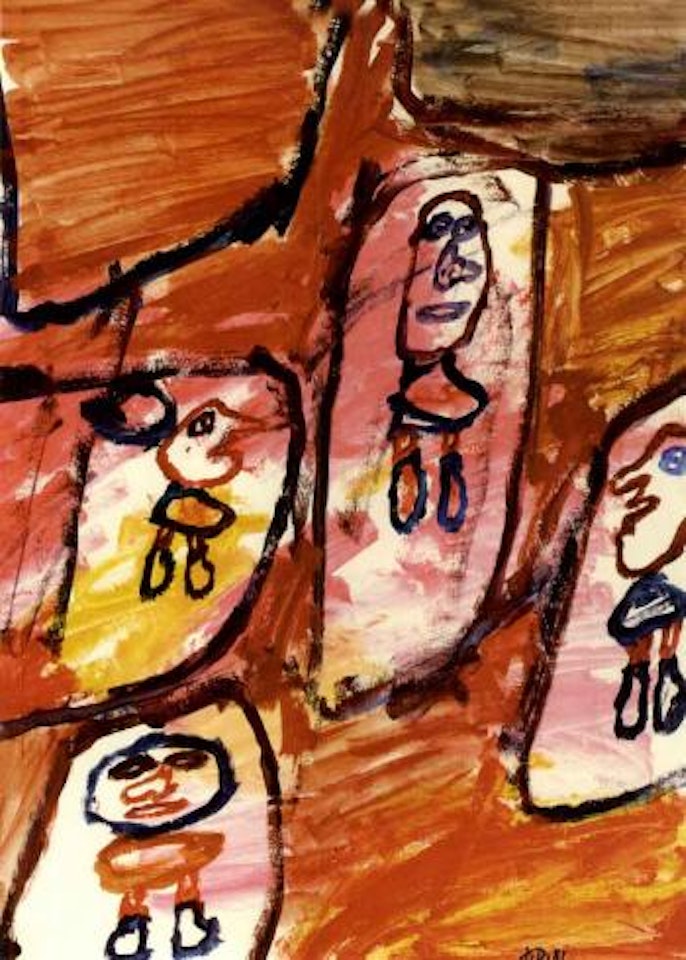 Site avec quatre figures by Jean Dubuffet