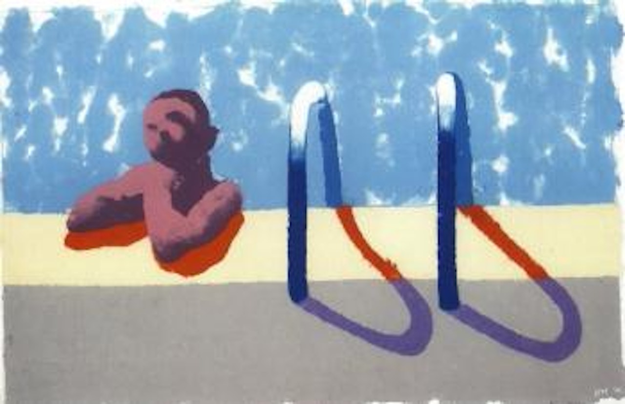 Gregory in the pool by David Hockney