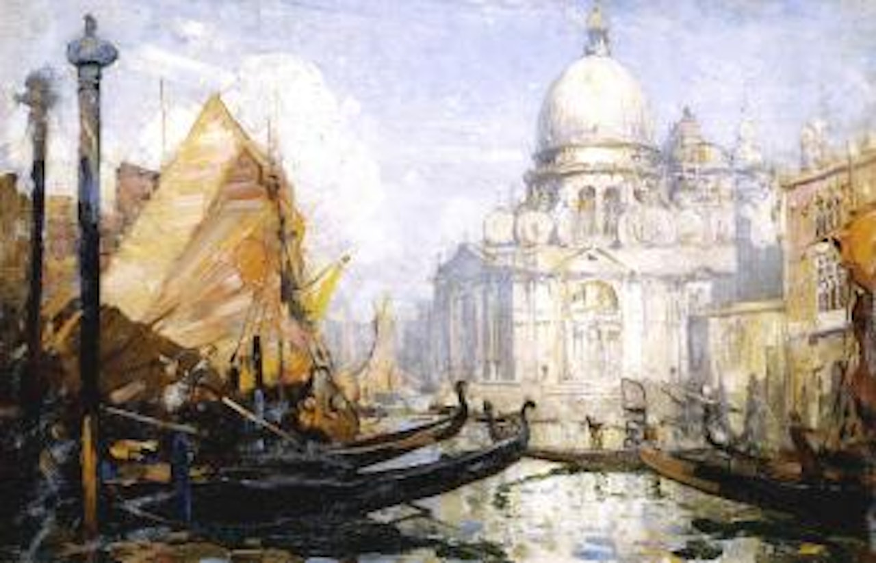 Santa Maria della Salute - sunny by Arthur Ernest Streeton
