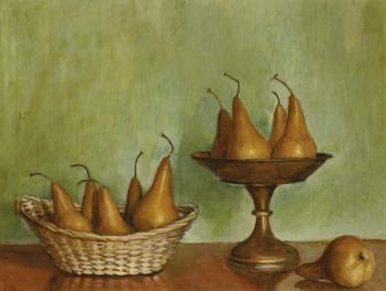 Still life with pears by Margaret Hannah Olley