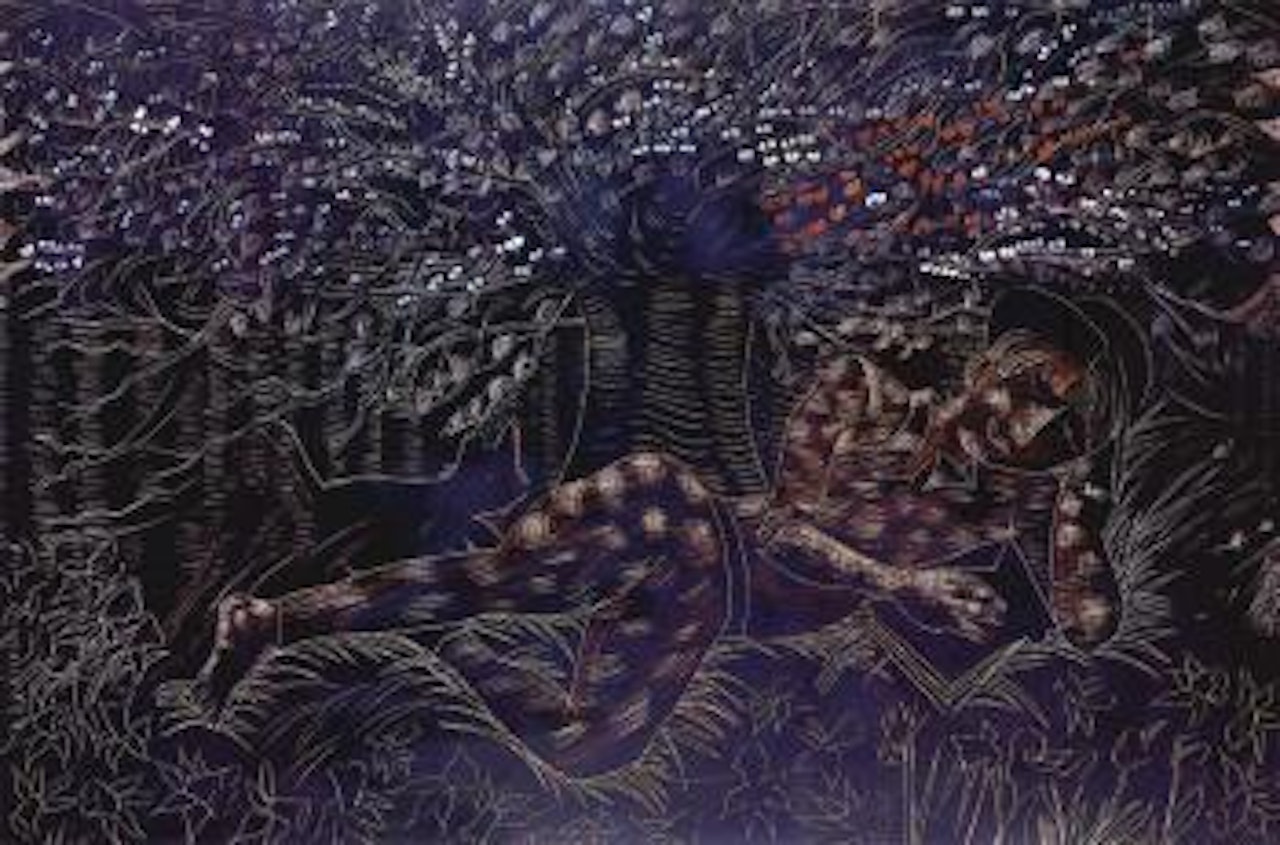 Poet under tree by Charles Blackman
