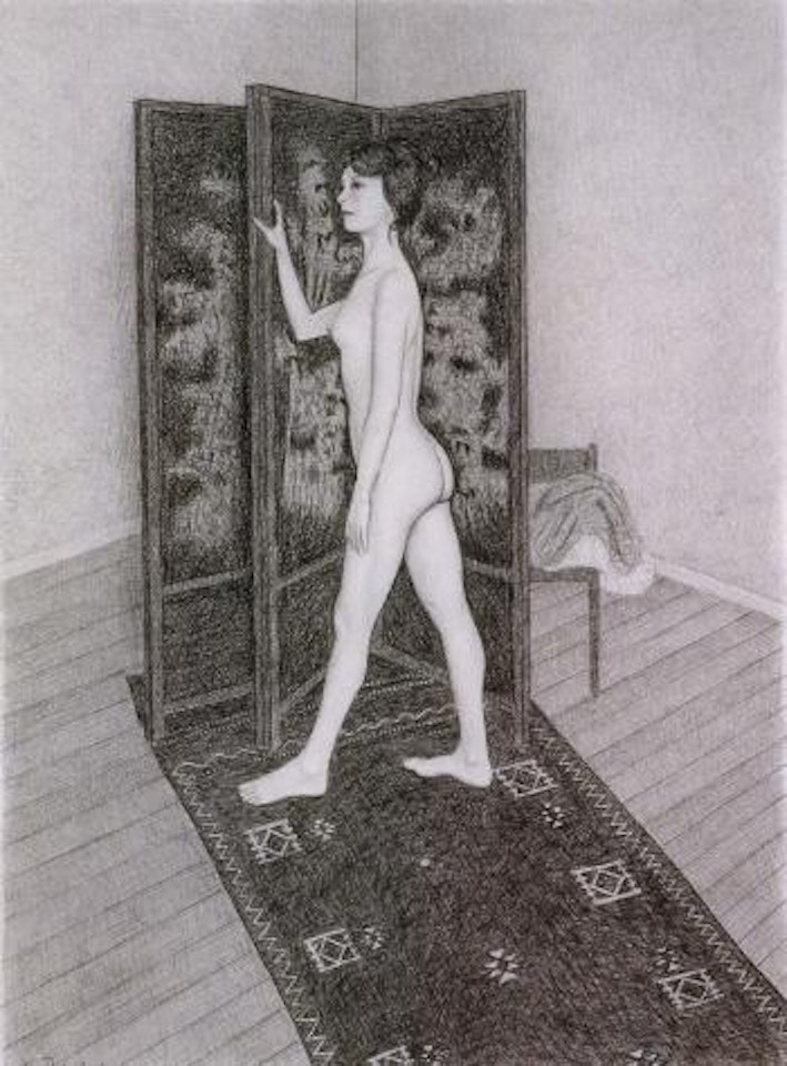 Standing nude with screen by John Brack