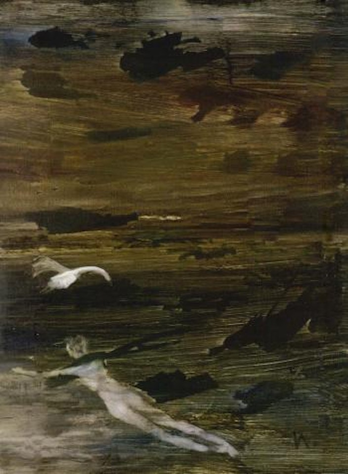 Leda and the swan by Sidney Nolan