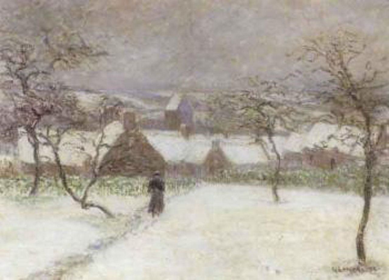 La neige a Mortain by Gustave Loiseau