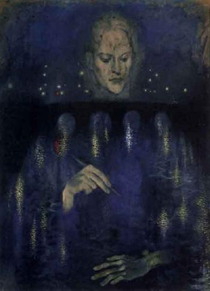 Portrait of Chaeles Henri Ford with the river Seine by Pavel Tchelitchew