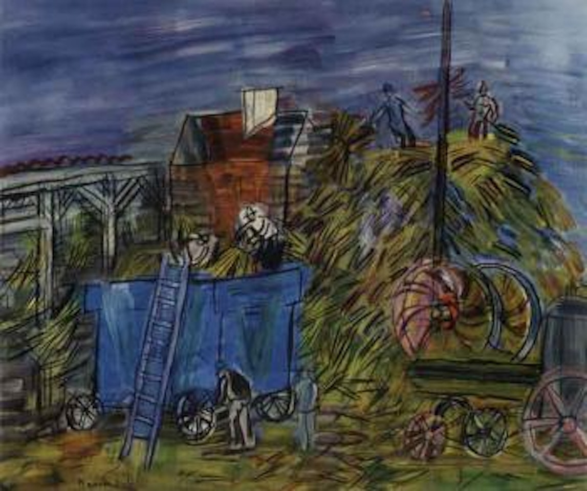 Depiquage a la machine bleue by Raoul Dufy