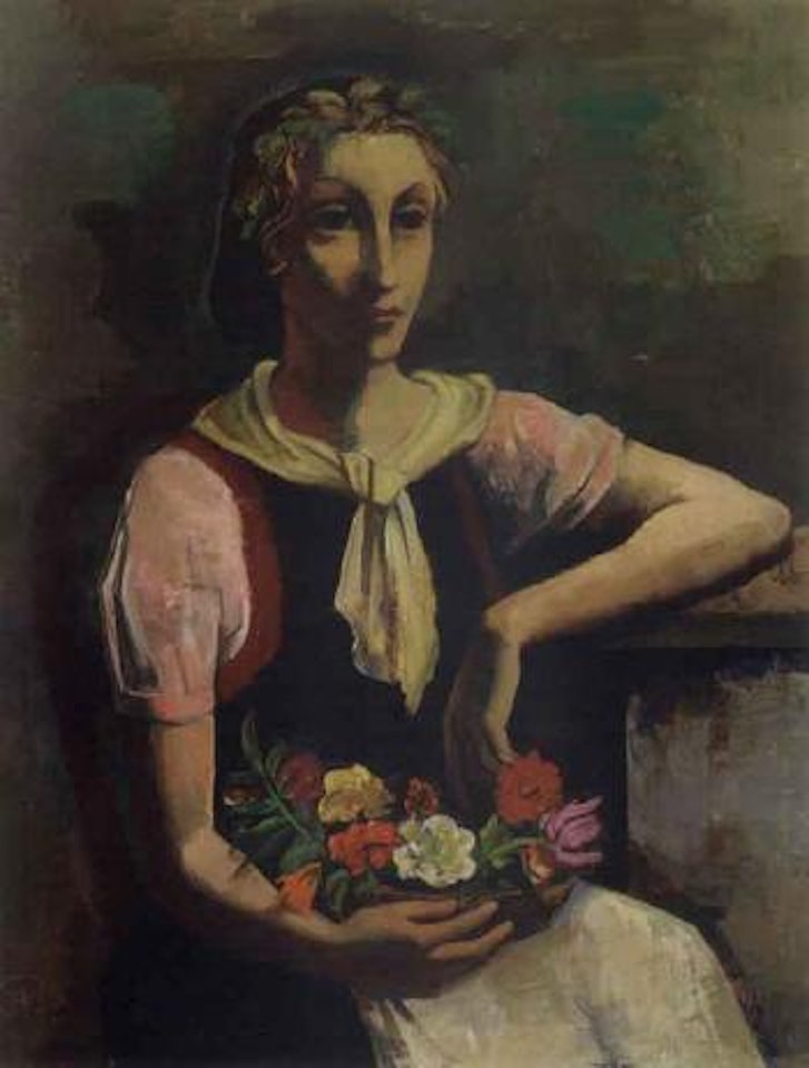 Blumenmadchen - flower girl by Karl Hofer