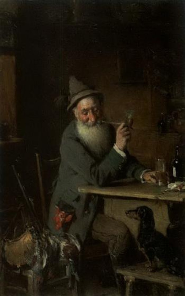 Taking a break after the hunt by Hermann Kern