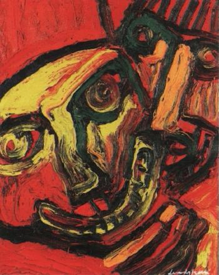 Figures in red and yellow by Bengt Lindstrom