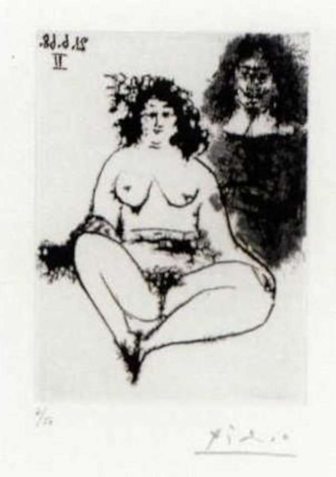 Prostituee et Reitre. Grosse prostituee et Mousquetaire by Pablo Picasso