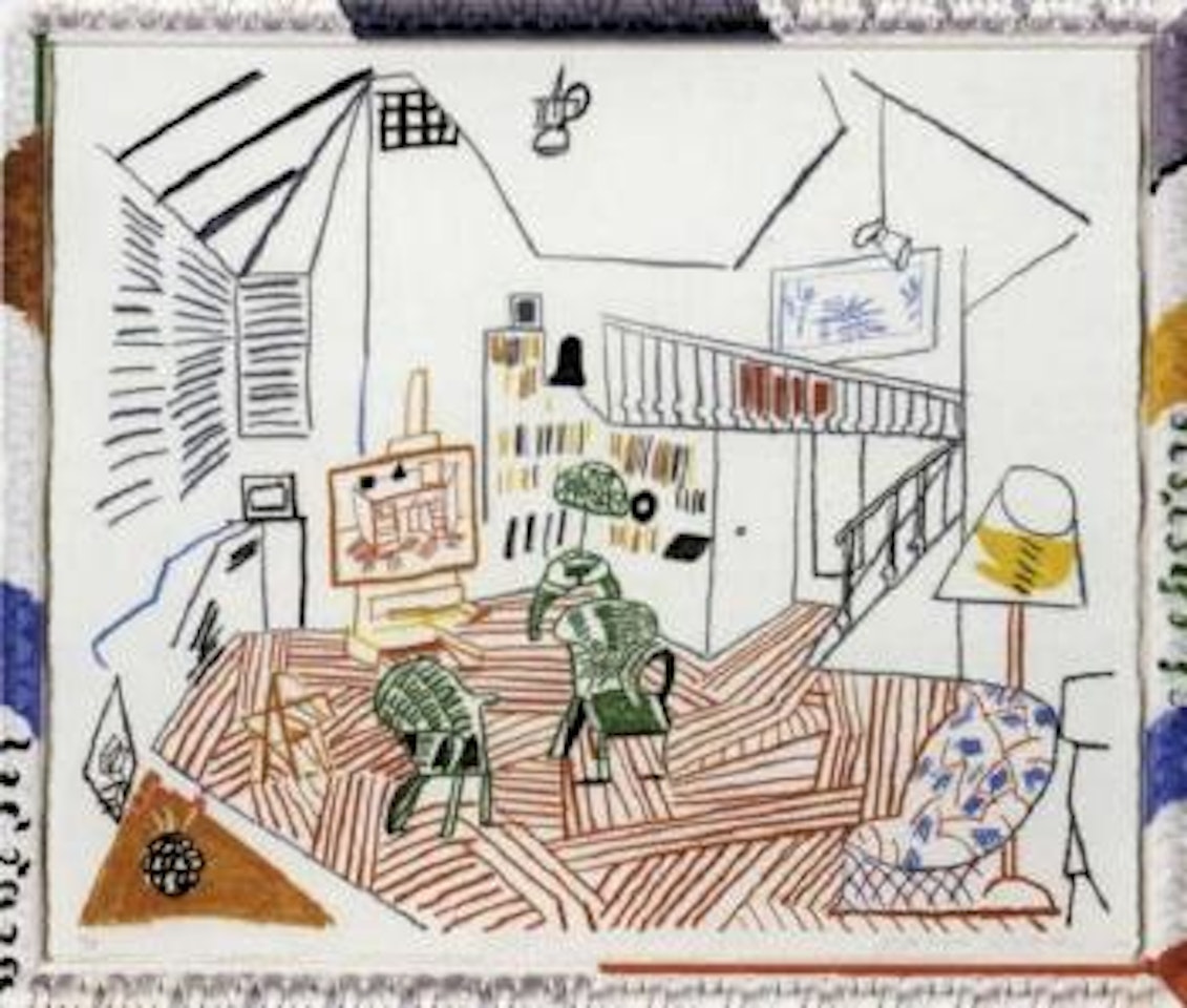 Pembroke studio interior by David Hockney