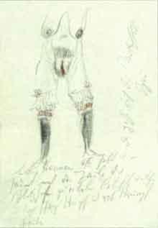 Letter to an artist friend with a female nude by Otto Dix