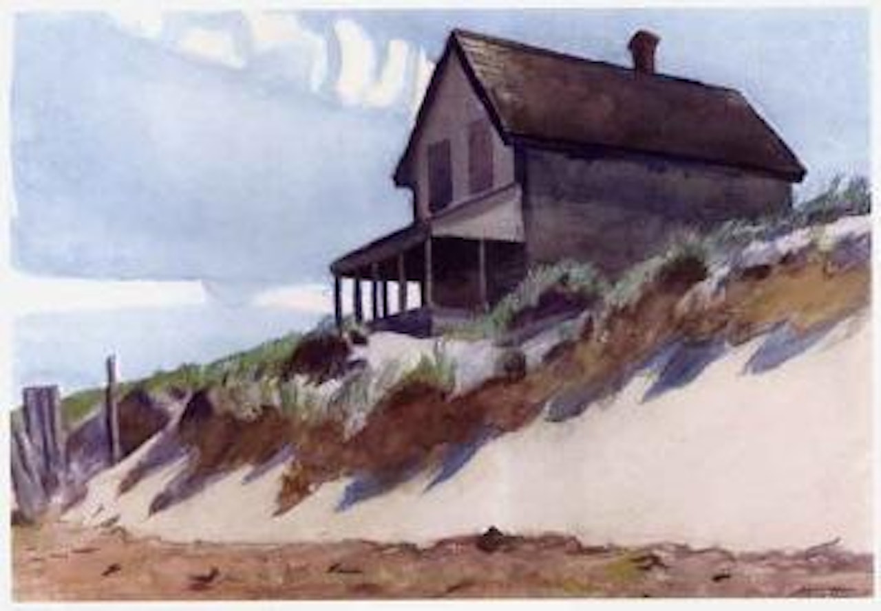 House on hill top - house on dune, South Truro by Edward Hopper
