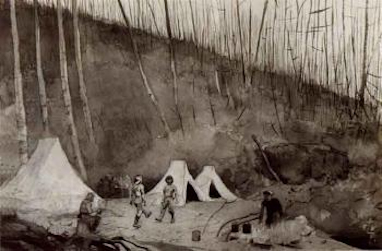 Dance of the woodsmen - camp in Canada by Winslow Homer