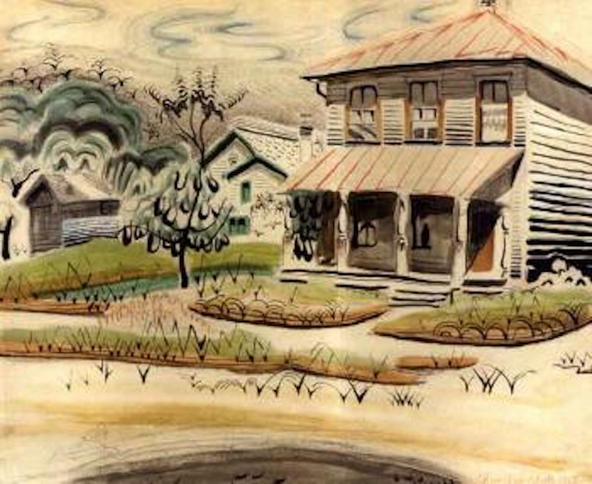 Song of the katydids on an August morning by Charles Burchfield