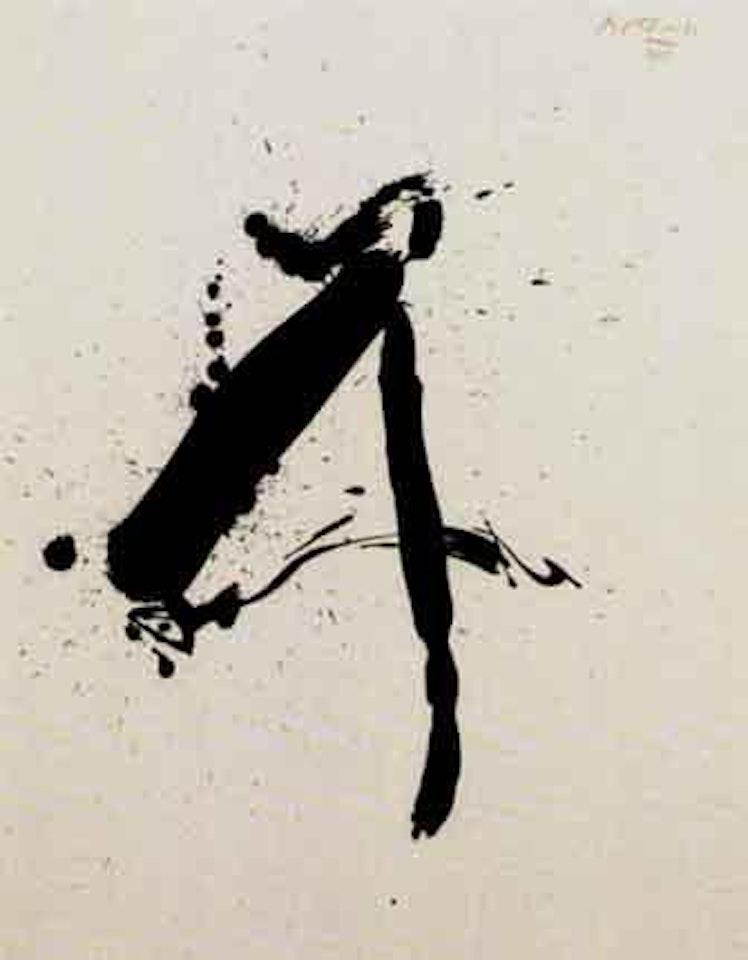 Untitled - number a sketch by Robert Motherwell