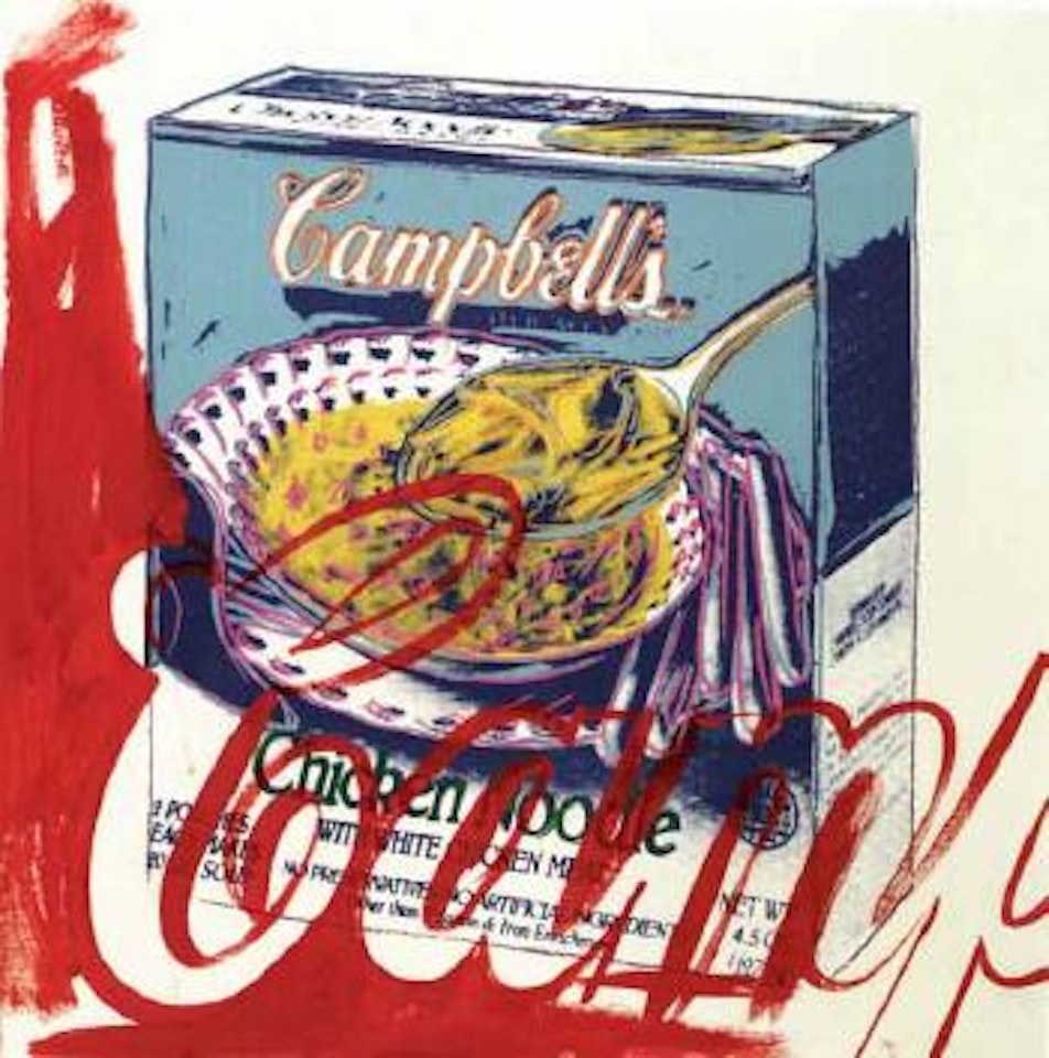 Campbell's chicken noodle soup box by Andy Warhol