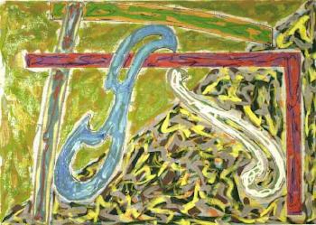 Green solitaire by Frank Stella