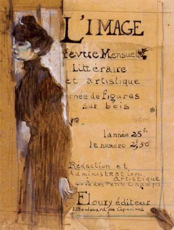 L'image - Marthe Mellot debout de profil by Henri de Toulouse-Lautrec