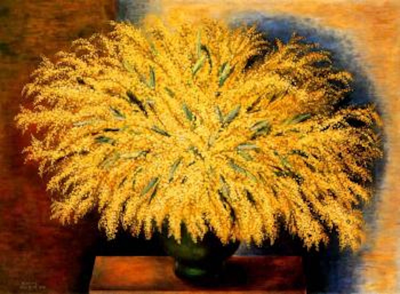 Grand bouquet de mimosas by Moïse Kisling