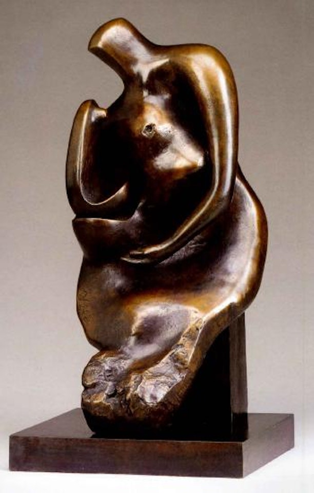 Working model for mother and child, block seat by Henry Moore