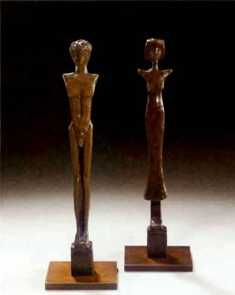 Paire de grandes cariatides by Alberto Giacometti by Diego Giacometti