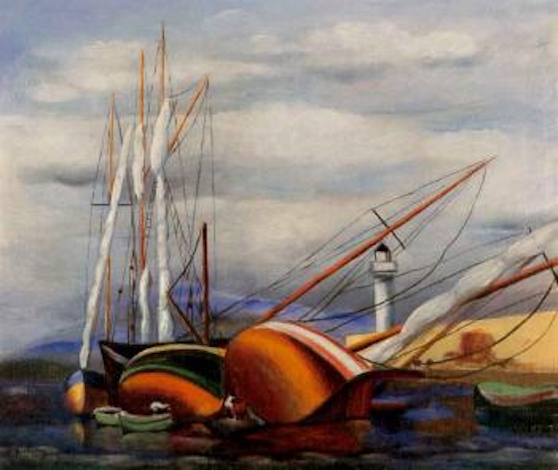 Port de sanary by Moïse Kisling