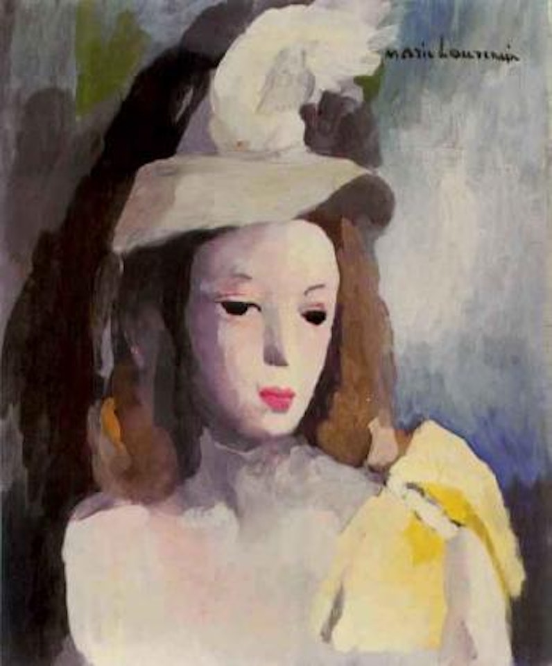 Le chapeau a plumes by Marie Laurencin