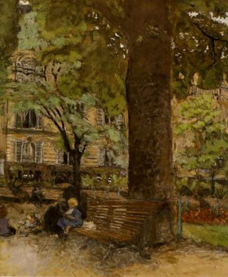 Le banc, square Vintimille by Édouard Vuillard