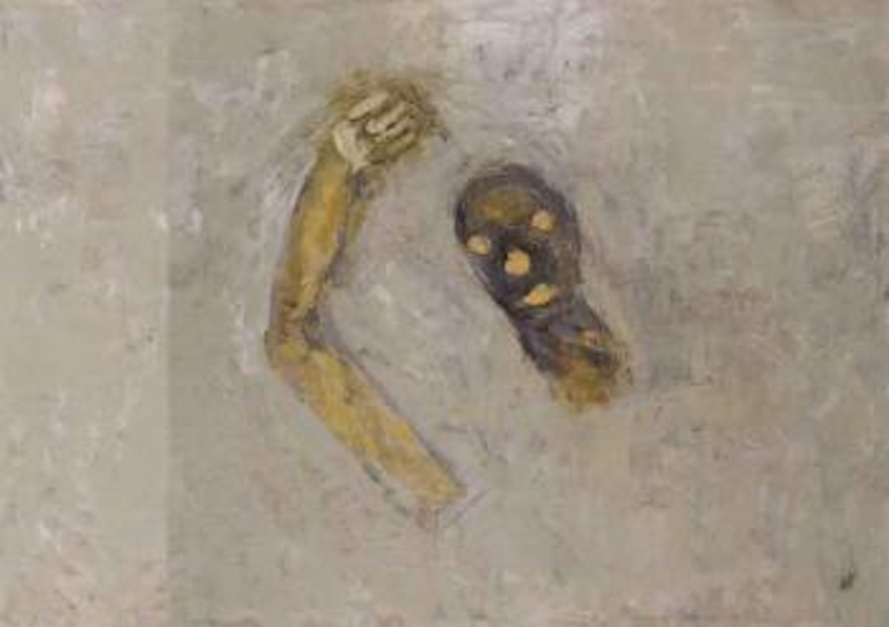 Head with arm - yellow by Susan Rothenberg