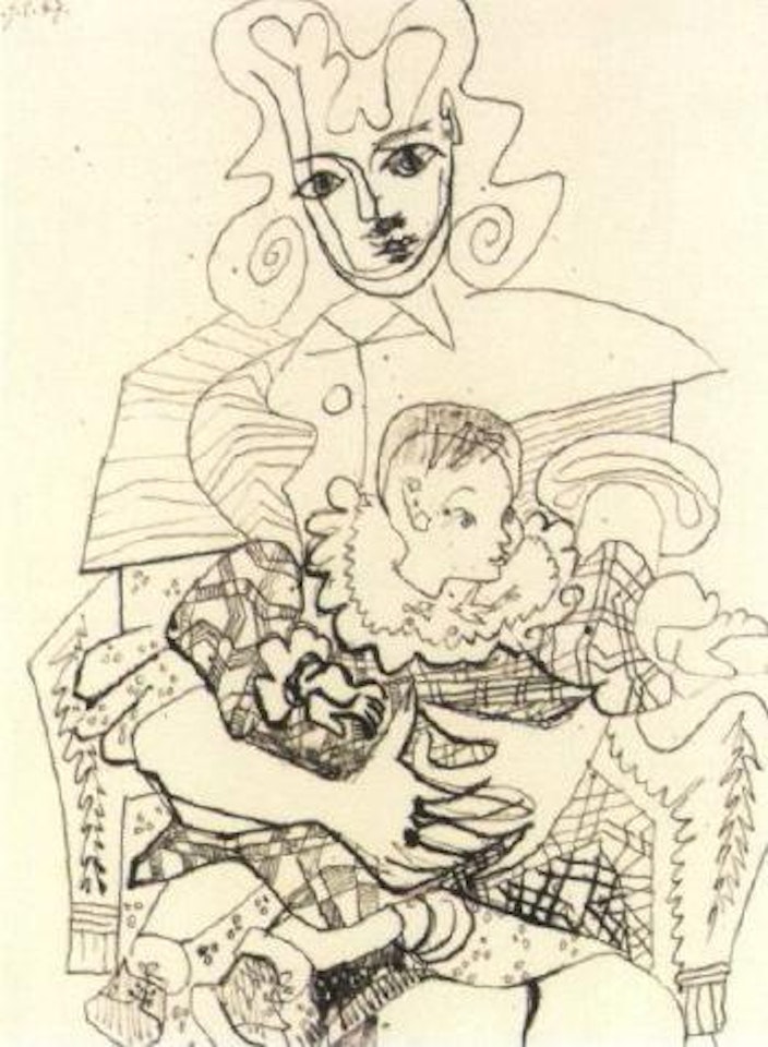 Ines and her child by Pablo Picasso