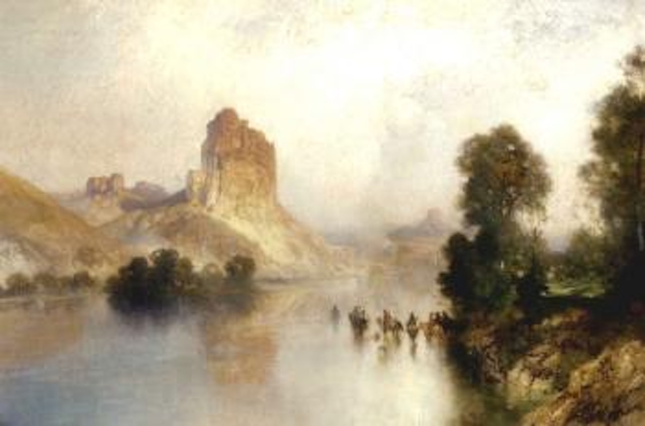 Castle Rock, Green River, Wyoming by Thomas Moran