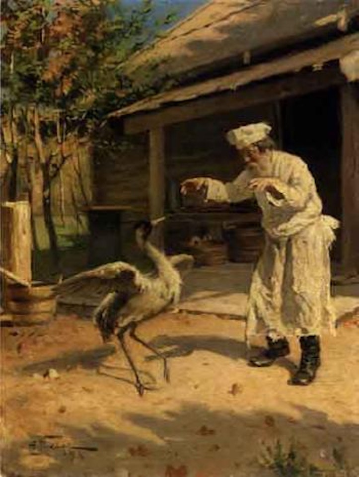 Dancing crane by Vladimir Makovsky