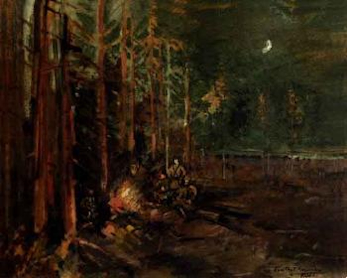 Bivouac on the forest edge by Konstantin Alekseevich Korovin