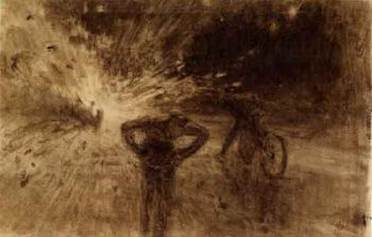 Sketch of the terrorist attack in 1916 on King Albert I of Belgium by Ilya Yefimovich Repin