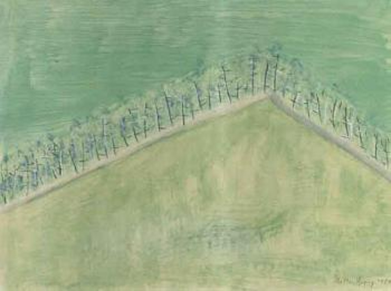 Trees on hillside by Milton Avery