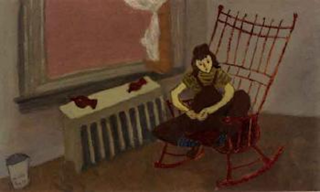 Child in a red rocker by Milton Avery
