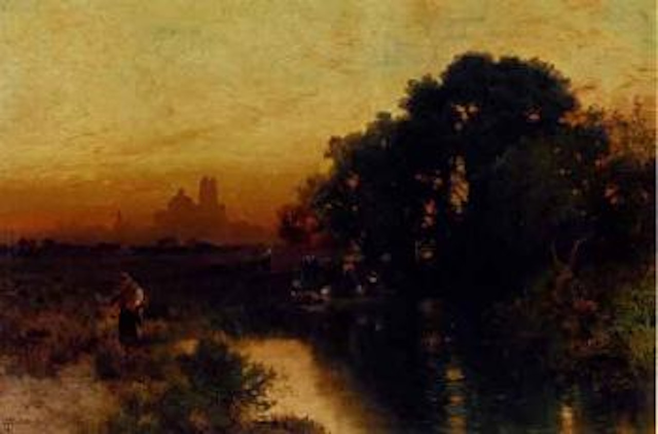 Mexican sunset by Thomas Moran