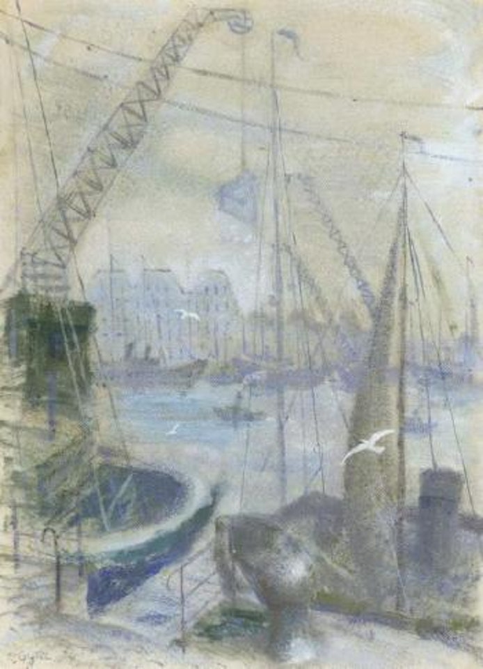 Harbour view by Leo Gestel