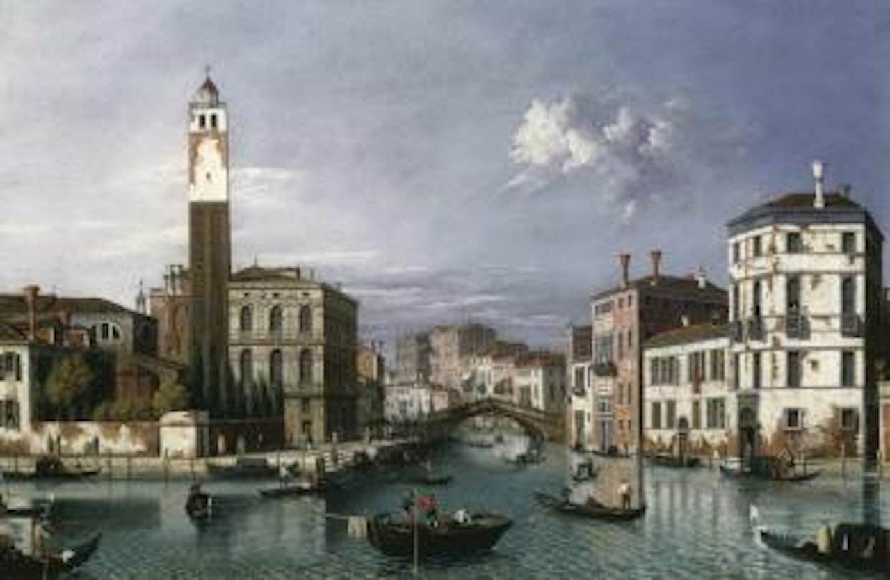 Venice: Grand Canal looking north-west towards S Geremia by Canaletto