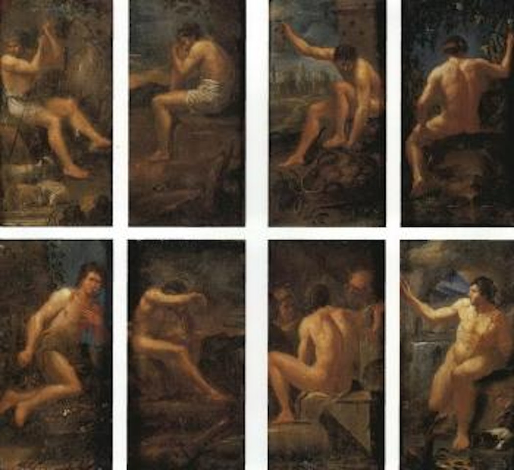 Academic male nude studies by Filippo Lauri