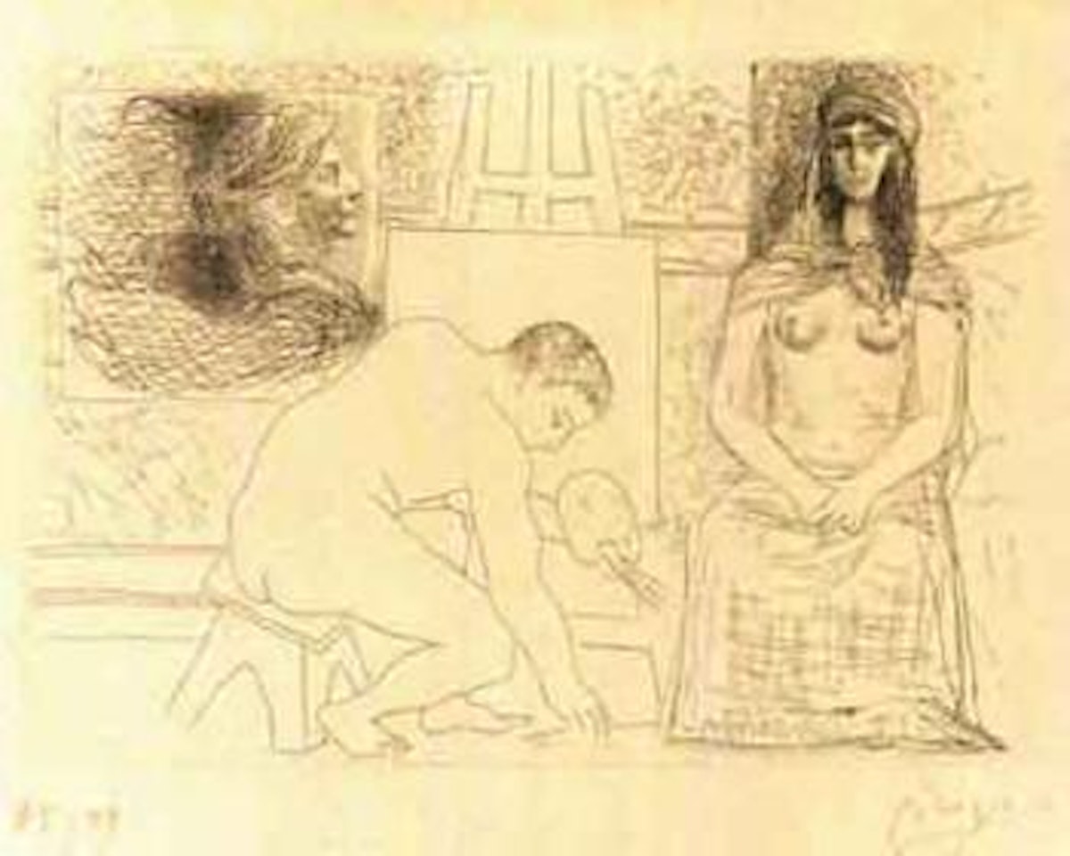 Peintre ramassant son pinceau by Pablo Picasso