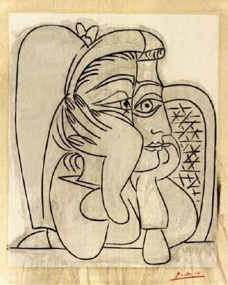Portrait de Jacqueline accoudee by Pablo Picasso