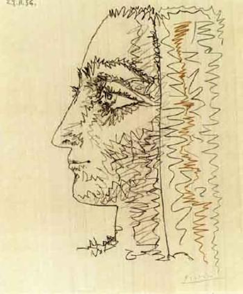 Profil en trois couleurs by Pablo Picasso