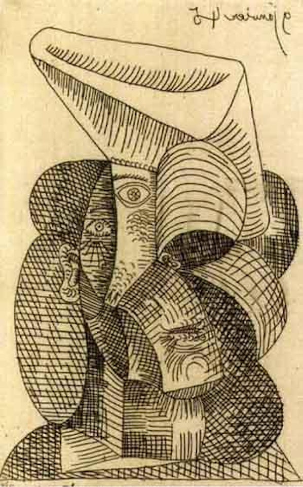 Tete de femme au chapeau by Pablo Picasso