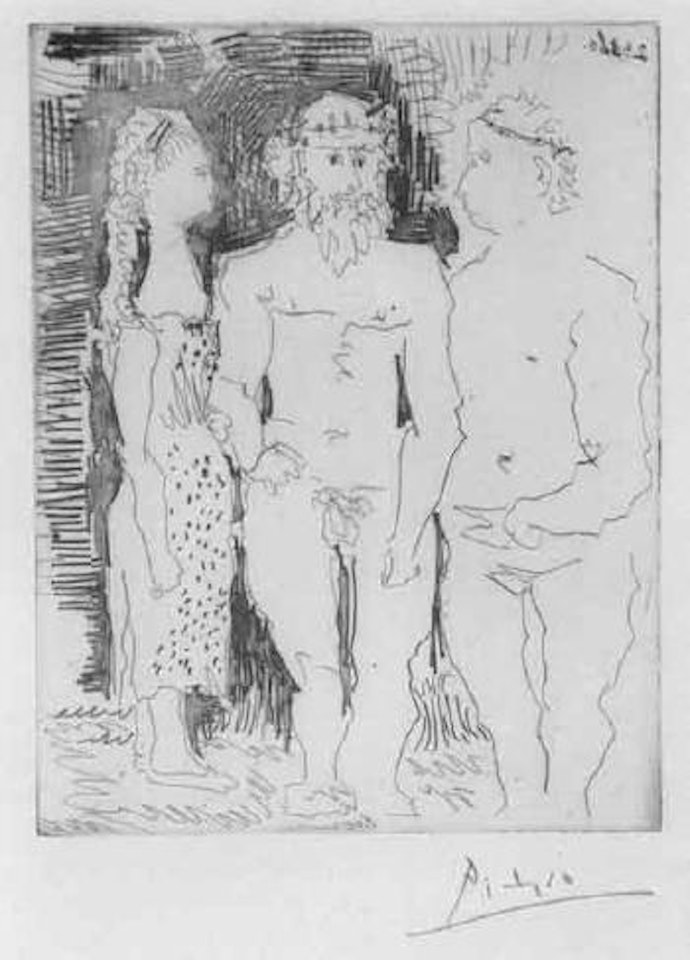 Trois figures se tenant debout by Pablo Picasso