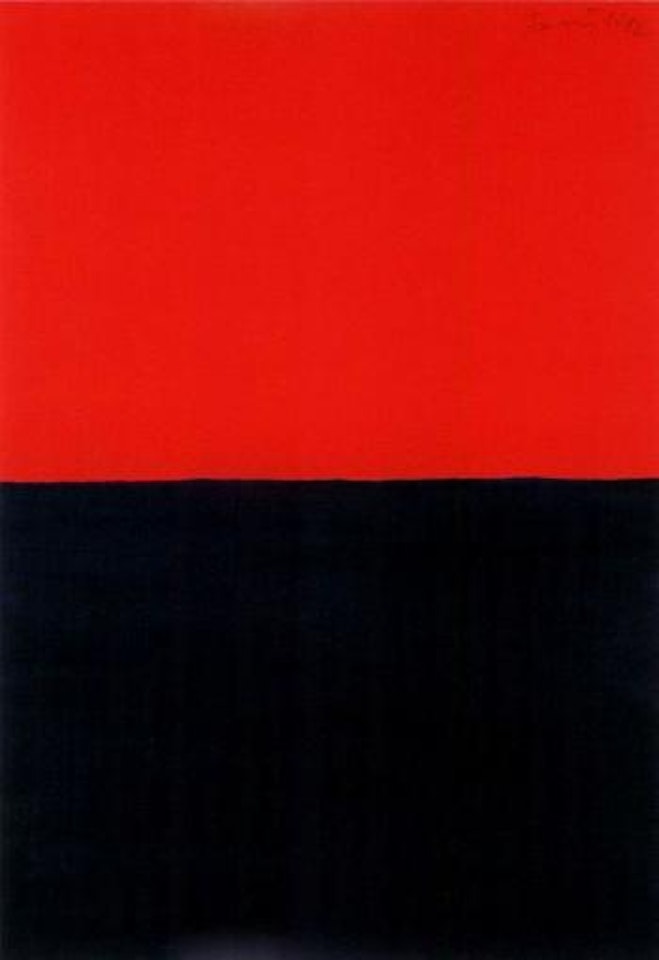 Composition in red and black by Günther Förg
