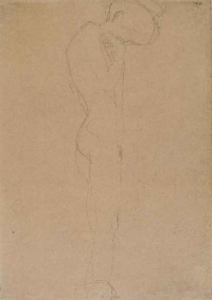 Nude study by Gustav Klimt