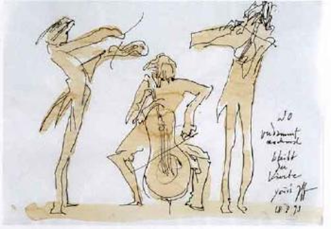 Three musicians by Horst Janssen